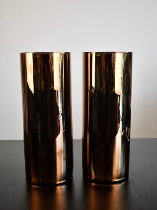 Vario spalvos stiklinės vazos