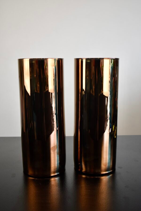 Vario spalvos stiklinės vazos