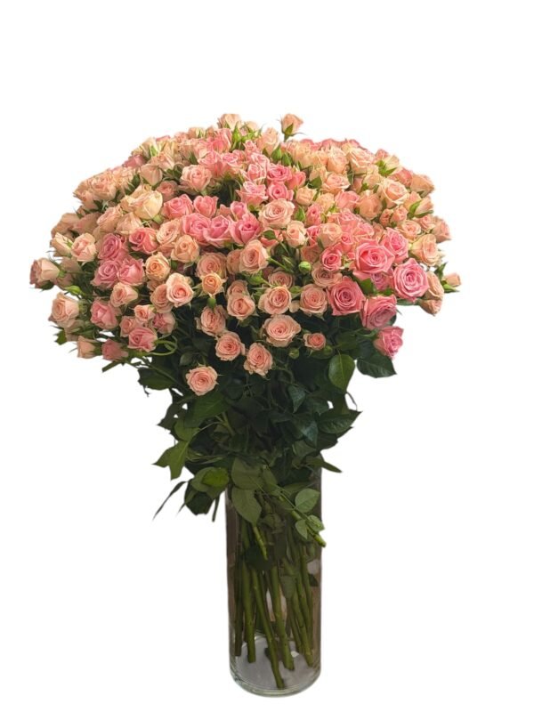 Daugiažiedžių rožių puokštė